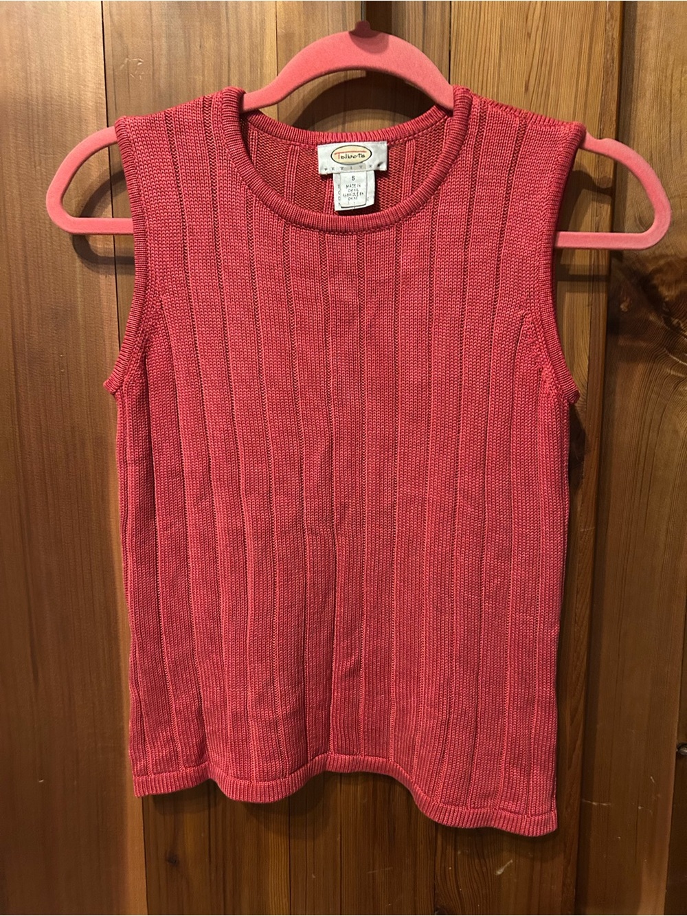 Talbots Sleeveless Ribbed Silk Knit Tank Top